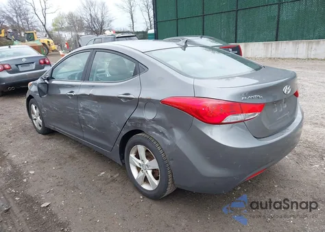 2012 Hyundai Elantra Gls z USA, uszkodzony, nr VIN 5NPDH4AE4CH062827